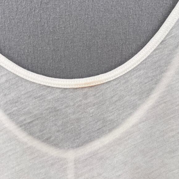 ENZA COSTA Tissue Jersey Layering Tunic Tank Women Medium White Pima Cotton NEW - Picture 12 of 14